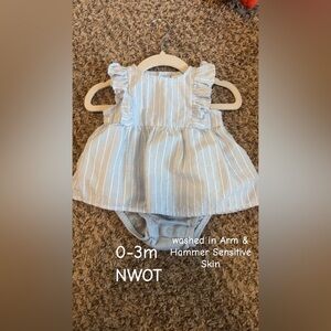 Carter's Light Blue Striped Dress